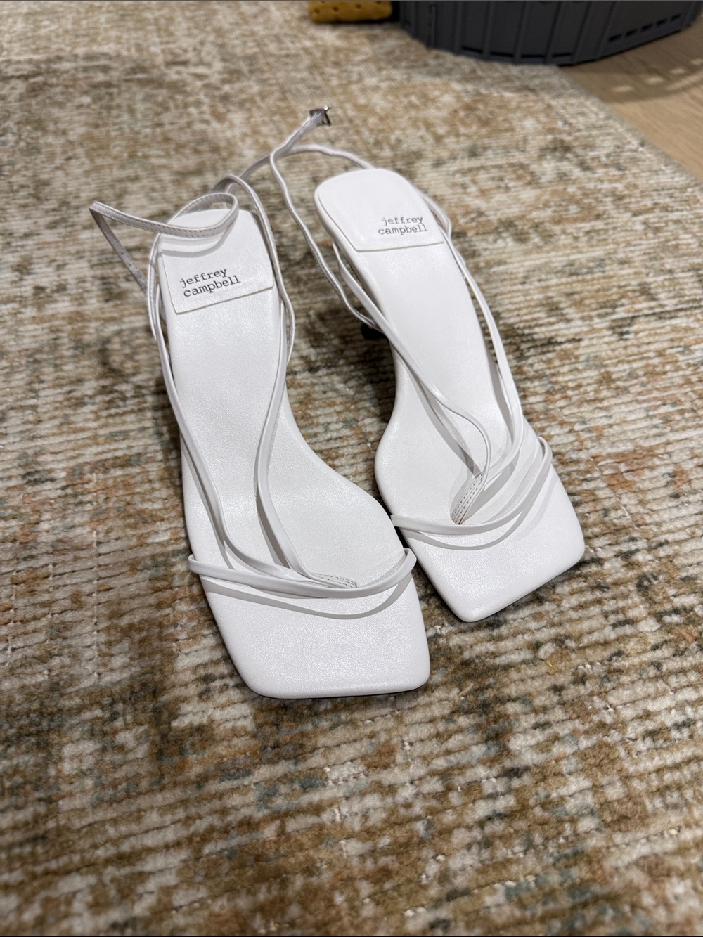 Jeffrey Campbell White Fluxx Kitten Heels